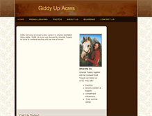 Tablet Screenshot of giddyupponycamp.com